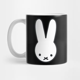 cute minimalistic white rabbit design Mug